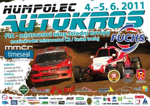 FUCHS OIL AUTOKROS HUMPOLEC   4. A 5. ČERVNA 2011 - plakát